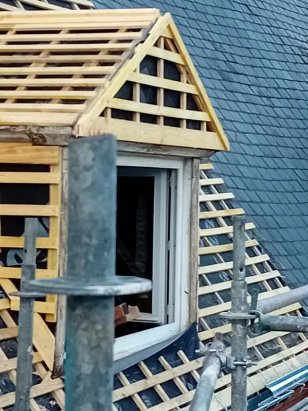 travaux de couverture, ardoise